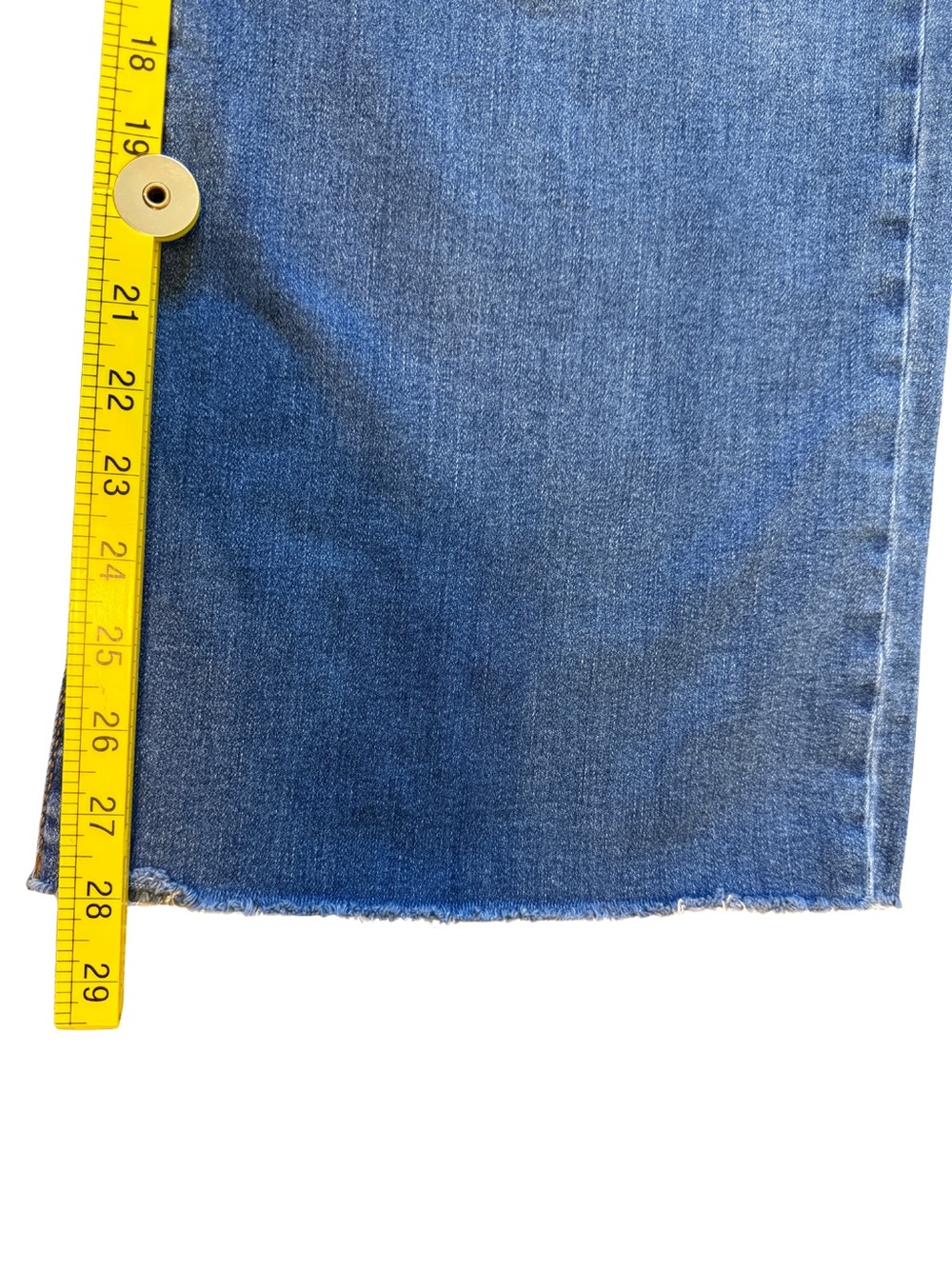 KUT from the Kloth Meg High Rise Fab Ab Wide Leg Size 10 Raw Frayed Hem - Picture 4 of 9
